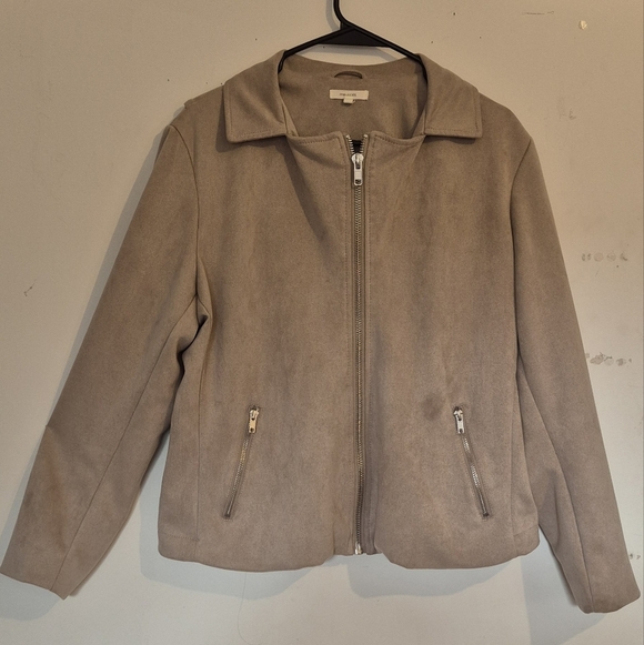 Maurices Beige Bomber Jacket - Picture 1 of 8